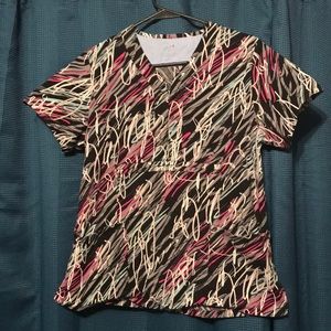 Scrub Top Uniform Stretchy